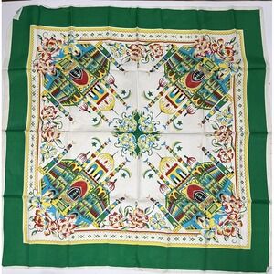 Middle East Mosque Souvenir Viscose Rayon Head Scarf 32" x 32" Bandana Tapestry